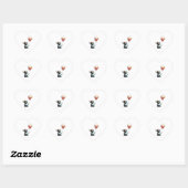 Sticker Cœur Chihuahua Balloon mignon Chiwawa Funny (Feuille)