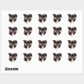 Sticker Cœur Chihuahua Chien chiot (Feuille)