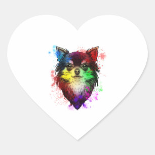 Sticker Cœur Chihuahua Chig