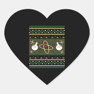 Sticker Cœur Chimie Vilain cadeau d'ingénieur de Noël