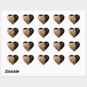 Sticker Cœur Chiot Golden Retriever (Feuille)