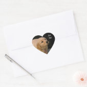 Sticker Cœur Chiot Golden Retriever (Enveloppe)