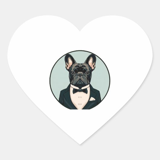 Sticker Cœur Chippon français (Devant)