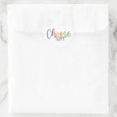 Sticker Cœur Choisir heureux (Sac)