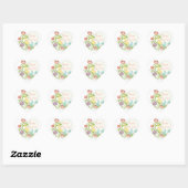 Sticker Cœur Chouette blanche mignonne n Papillon défiler l'art (Feuille)