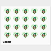 Sticker Cœur Chouette de la Saint Patrick (Feuille)