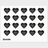 Sticker Cœur Christmas Holly Better Together Black Heart (Feuille)