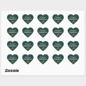 Sticker Cœur Christmas Holly Better Together Dark Green Heart (Feuille)