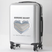 Sticker Coeur Chrome argent (Sur valise)