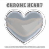 Sticker Coeur Chrome argent (Devant)