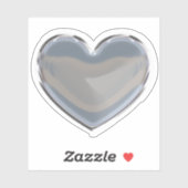 Sticker Coeur Chrome unique (Feuille)
