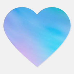 Sticker Cœur Ciel bleu ciel doux