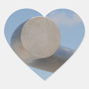 Sticker Cœur Ciel bleu métallique