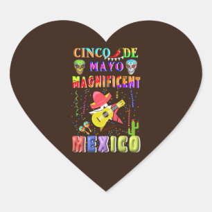 Sticker Cœur Cinco de Mayo Magnifique Mexique
