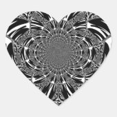 Sticker Cœur Circulaire Zebra Kaleidoscope Art (Devant)