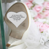 Sticker Cœur Citation de chaussures mariage pour mariée et fill