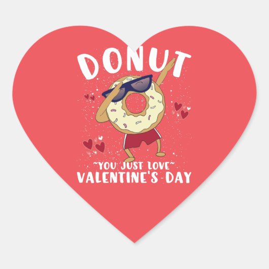 Sticker Cœur Citation de la Saint-Valentin Donut (Devant)