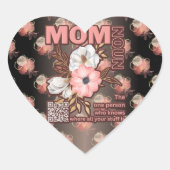 Sticker Cœur Citation de maman amusante partout (Devant)