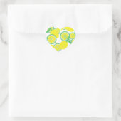 Sticker Cœur Citrons Chanceux Bio Funky (Sac)