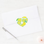 Sticker Cœur Citrons Chanceux Bio Funky (Enveloppe)