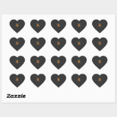 Sticker Cœur Citrouille la plus cool du patch Design Halloween (Feuille)