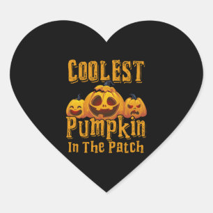 Sticker Cœur Citrouille le plus frais dans le Patch Halloween d