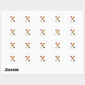 Sticker Cœur Citrouilles d'Halloween (Feuille)