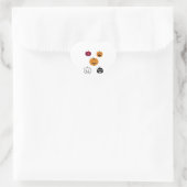 Sticker Cœur Citrouilles d'Halloween (Sac)