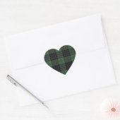 Sticker Cœur Clan d'argile tartan écossais plaid (Enveloppe)