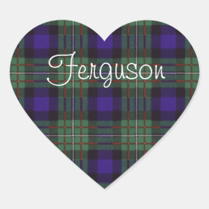 Sticker Cœur Clan de Ferguson Tartan écossais plaid