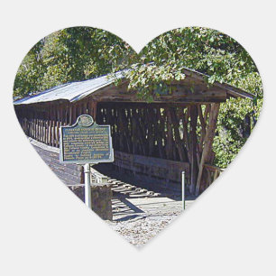Sticker Cœur Clarkson Pont couvert Alabama