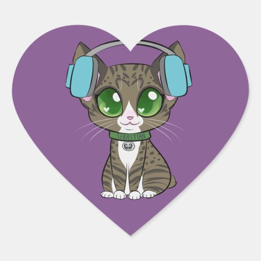 Sticker Coeur Classique de Sebastian (Devant)