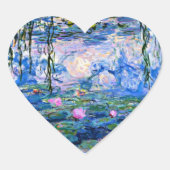 Sticker Cœur Claude Monet - Water Lilies, 1919, (Devant)