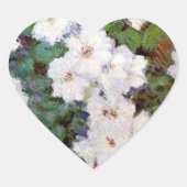 Sticker Cœur Clematis, 1887, tableau de Claude Monet, (Devant)