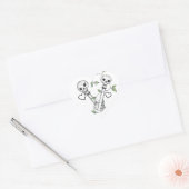 Sticker Cœur Clés squelettes (Enveloppe)