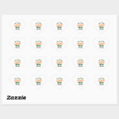 STICKER CŒUR CLIENT SIMPLE CONTEMPORAIN PROPRE BLANC MODE (Feuille)