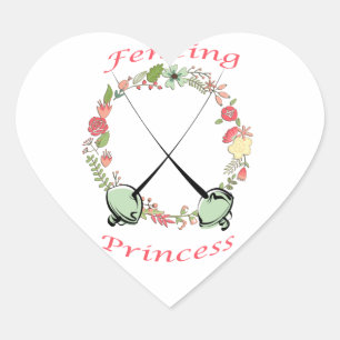 Sticker Cœur Clôture Princess Floral Foils