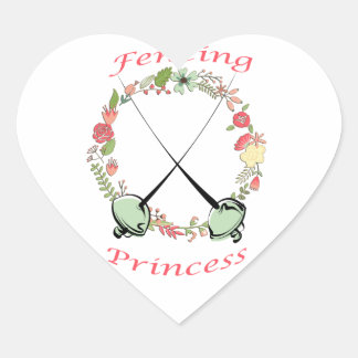 Sticker Cœur Clôture Princess Floral Foils