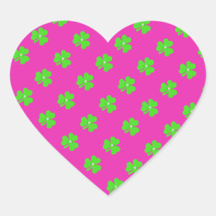 Sticker Cœur Clou vert pâle pour la Saint Patrick