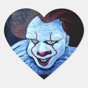 Sticker Cœur Clown:Malveillant
