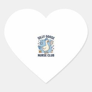 Sticker Cœur Club de l'infirmière oie idiote Création vectoriel