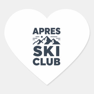 Sticker Cœur Club de ski après-ski Logo Montagne - Hiver person