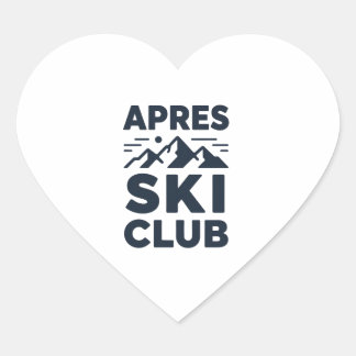 Sticker Cœur Club de ski après-ski Logo Montagne - Hiver person