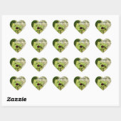 Sticker Cœur Coccinelle noire (Feuille)