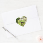 Sticker Cœur Coccinelle noire (Enveloppe)