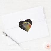 Sticker Cœur Cockatiel et Hearts (Enveloppe)