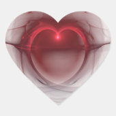 Sticker Cœur Cœur allumé sur fond blanc (Devant)