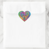 Sticker Cœur Coeur arc-en-ciel (Sac)