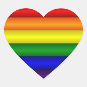 Sticker Cœur Coeur arc-en-ciel