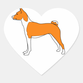 Sticker Cœur coeur basenji